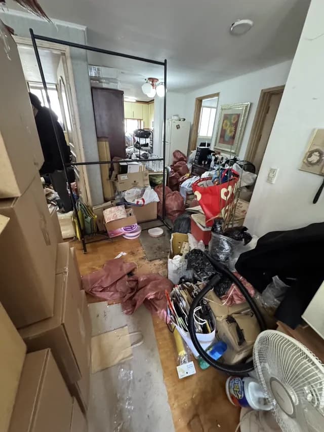 광교 쓰레기집 청소 시공 전